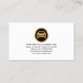 Stijlvolle monogram Gold Border Auto Mechanic Visitekaartje (Achterkant)