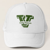 Stijlvolle Monogram Initiaal Camp Bach Groen Trucker Pet (Voorkant)