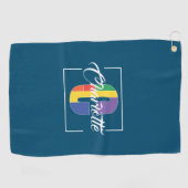 Stijlvolle monogram initiaal gekleurde letter C bl Golfhanddoek (Horizontaal)
