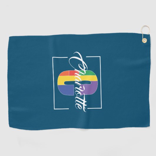 Stijlvolle monogram initiaal gekleurde letter C bl Golfhanddoek (Horizontaal)