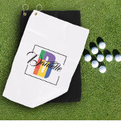 Stijlvolle monogram initiaal gekleurde letter D wi Golfhanddoek