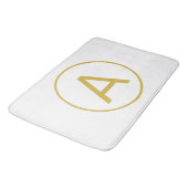 Stijlvolle Monogram Initiaal Letter Gouden Kleur W Badmat (Gekanteld)