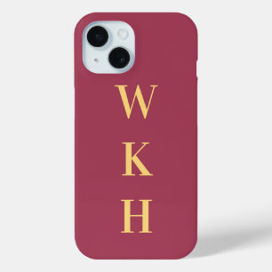 Stijlvolle Monogram Initialen iPhone 15 Case