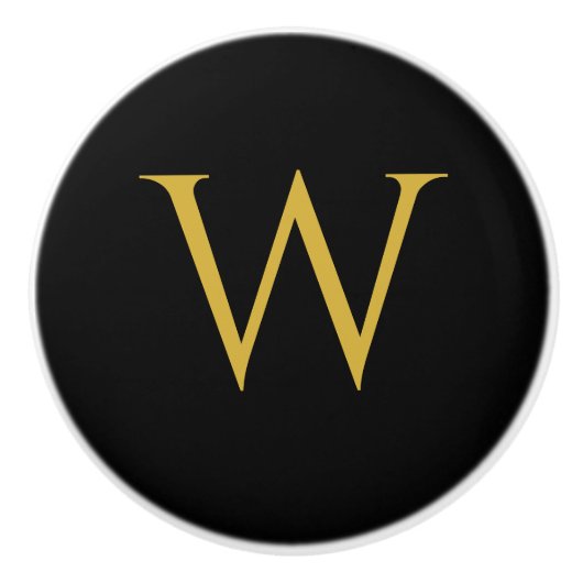 Stijlvolle monogram keramische meubelknop keramische knop (Voorkant)