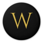 Stijlvolle monogram keramische meubelknop knop (Voorkant)