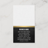 Stijlvolle Monogram Lederen Gouden Trim Visitekaartje (Achterkant)