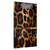 Stijlvolle monogram luipaardprintbusiness klembord (Rechts)