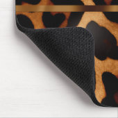 Stijlvolle monogram luipaardprintbusiness muismat (Hoek)