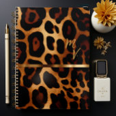 Stijlvolle monogram luipaardprintbusiness planner