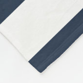 Stijlvolle Monogram Navy Blue Witte Streep Fleece Deken (Hoek)