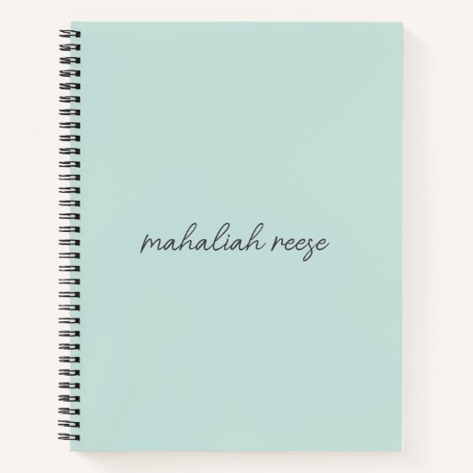 Stijlvolle Monogram Ocean Spray Modern Script Notitieboek (Voorkant)