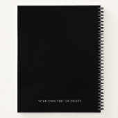 Stijlvolle Monogram Pianodocent Zwart-wit Notitieboek (Achterkant)