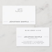 Stijlvolle Monogram Professionele Eenvoudige Moder Visitekaartje (Voorkant / Achterkant)