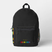 Stijlvolle Monogram Rainbow Pride Stripes Bedrukte Rugzak (Voorkant)