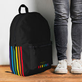 Stijlvolle Monogram Rainbow Pride Stripes Bedrukte Rugzak