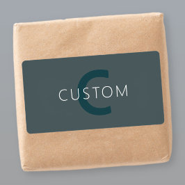 Stijlvolle Monogram Sjabloon Etiket