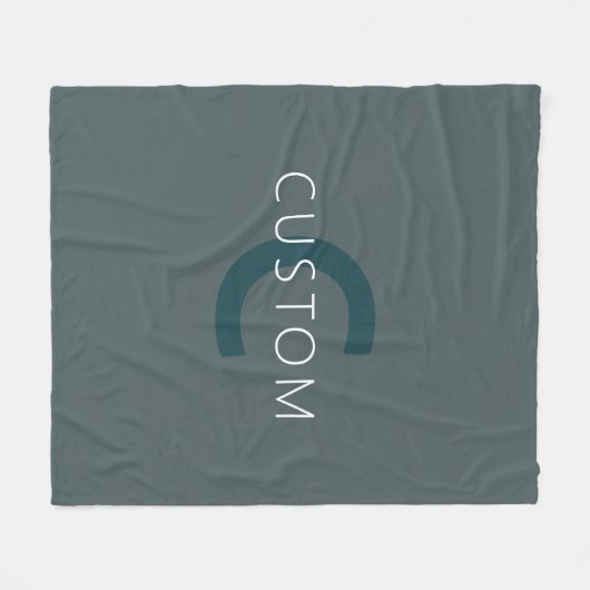 Stijlvolle Monogram Sjabloon Fleece Deken (Voorkant (Horizontaal))