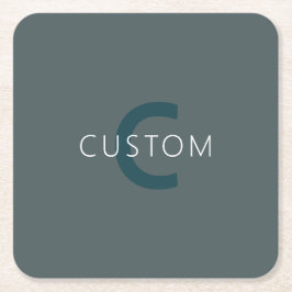 Stijlvolle  Monogram Sjabloon Kartonnen Onderzetters