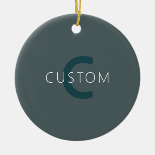 Stijlvolle  Monogram Sjabloon Keramisch Ornament (Voorkant)