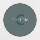 Stijlvolle  Monogram Sjabloon Labels (Design 1)