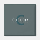 Stijlvolle Monogram Sjabloon Magneet (Voorkant)