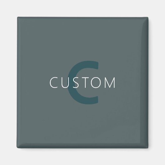 Stijlvolle Monogram Sjabloon Magneet (Voorkant)