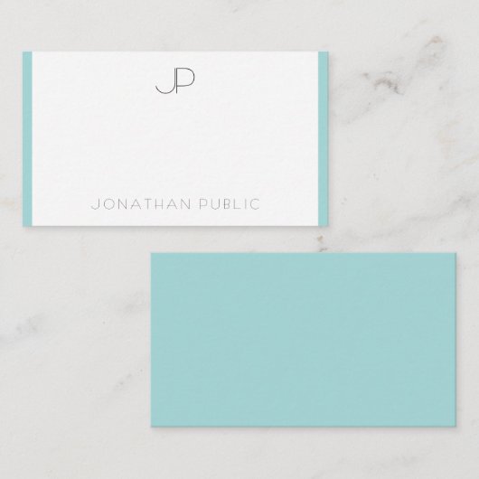 Stijlvolle monogram Sjabloon Minimalistisch legant (Voorkant / Achterkant)