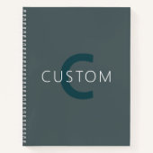 Stijlvolle  Monogram Sjabloon Notitieboek (Voorkant)