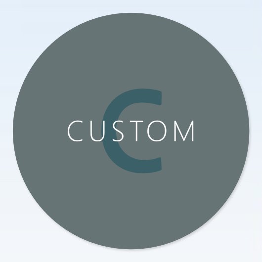 Stijlvolle  Monogram Sjabloon Ronde Sticker