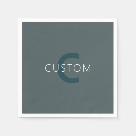 Stijlvolle Monogram Sjabloon Servet (Voorkant)