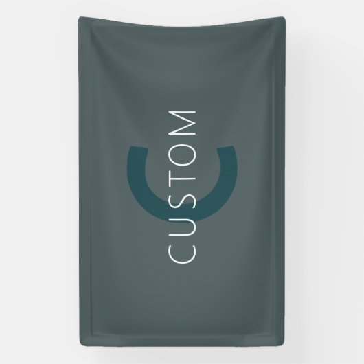 Stijlvolle  Monogram Sjabloon Spandoek (Verticaal)