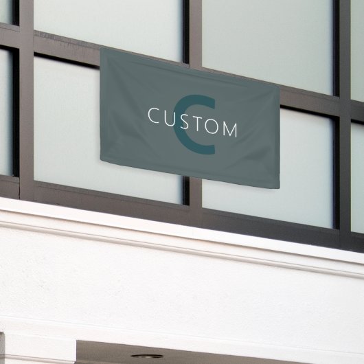 Stijlvolle  Monogram Sjabloon Spandoek (Buitenkant Gebouw)