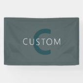 Stijlvolle  Monogram Sjabloon Spandoek (Horizontaal)