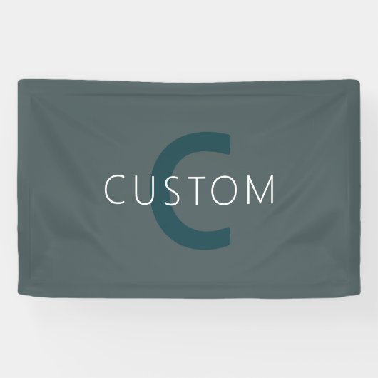 Stijlvolle  Monogram Sjabloon Spandoek (Horizontaal)