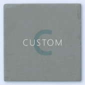 Stijlvolle  Monogram Sjabloon Stenen Onderzetter