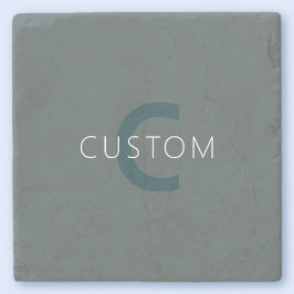 Stijlvolle  Monogram Sjabloon Stenen Onderzetter