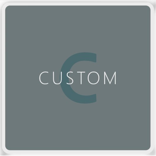 Stijlvolle Monogram Sjabloon Sticker (Voorkant)