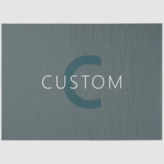 Stijlvolle Monogram Sjabloon Tissuepapier (Voorkant)