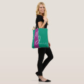 Stijlvolle monogram tekstontwerp Winkeltas Tote Bag (Op model)