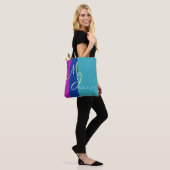 Stijlvolle monogram tekstontwerp Winkeltas Tote Bag (Op model)