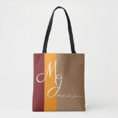 Stijlvolle monogram tekstontwerp Winkeltas Tote Bag (Voorkant)