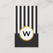 Stijlvolle Monogram verticale strepen Visitekaartje (Voorkant)