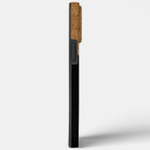 Stijlvolle Monogram Zwart en Tan Achtergrond Elega Case-Mate iPhone Case (Achterkant / Rechts)