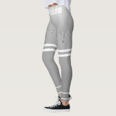 Stijlvolle monogramme grijze witte gradiënt werkou leggings (Links)