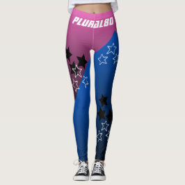 Stijlvolle monogramme roze blauwe gradiënt werkout leggings