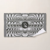 Stijlvolle monogrammed-schaduwen van grijze geomet bad handdoek (Handdoek)