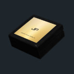 Stijlvolle Monogrammed Sjabloon Faux Gold Classic Cadeaudoosje<br><div class="desc">Stijlvolle Monogram Sjabloon Faux Gold Classic Sieradendoos.</div>