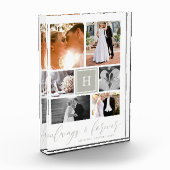 Stijlvolle Monogrammed Wedding Collage Fotoblokken (Links)