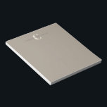 Stijlvolle monogrammen Naam Chic Rustic Taupe Notitieblok<br><div class="desc">Stijlvolle monogrammen in Rustic Taupe Brown Notitieblok</div>