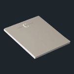 Stijlvolle monogrammen Naam Chic Rustic Taupe Notitieblok<br><div class="desc">Stijlvolle monogrammen in Rustic Taupe Brown Notitieblok</div>